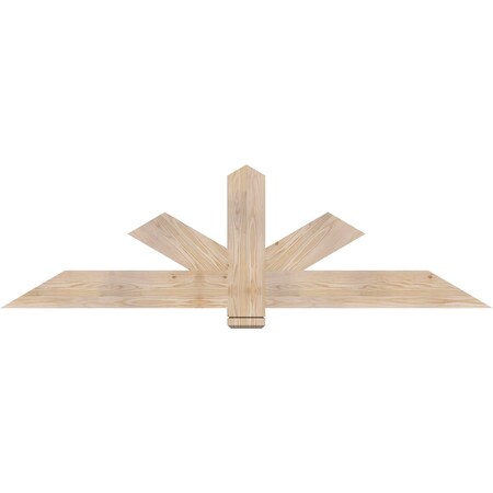 Ekena Millwork Kennewick Smooth Timber Gable Bracket, Douglas Fir, 72"W x 21"H x 1 1/2"D x 5 1/2"F, 7/12 Pitch GBW072X21X0206KEN00SDF